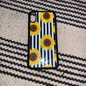 sunflower striped iphone x case